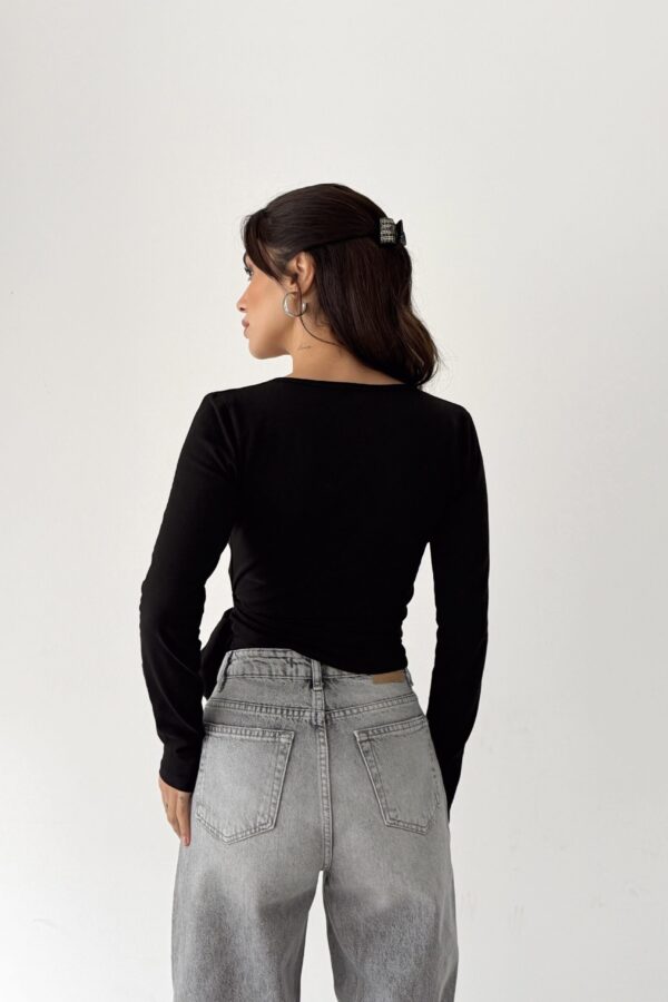 Pure Noir Wrap Bolero - Görsel 4