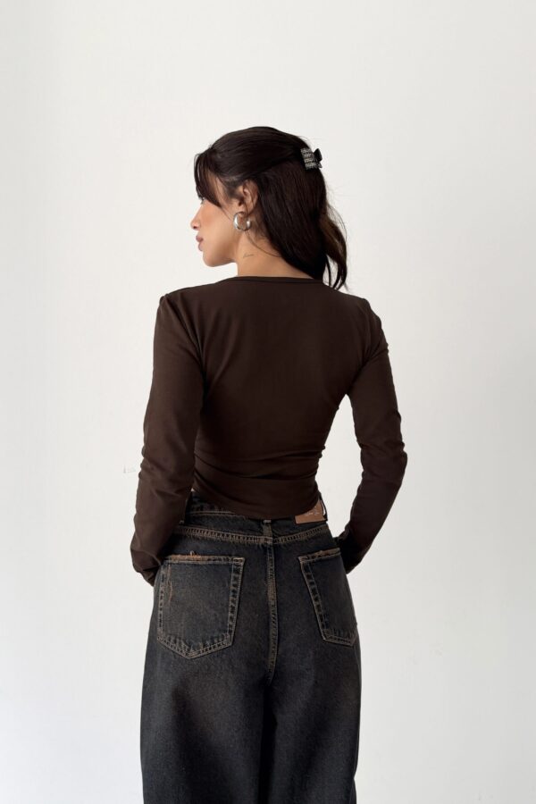 Chocolate Aura Wrap Bolero - Görsel 7