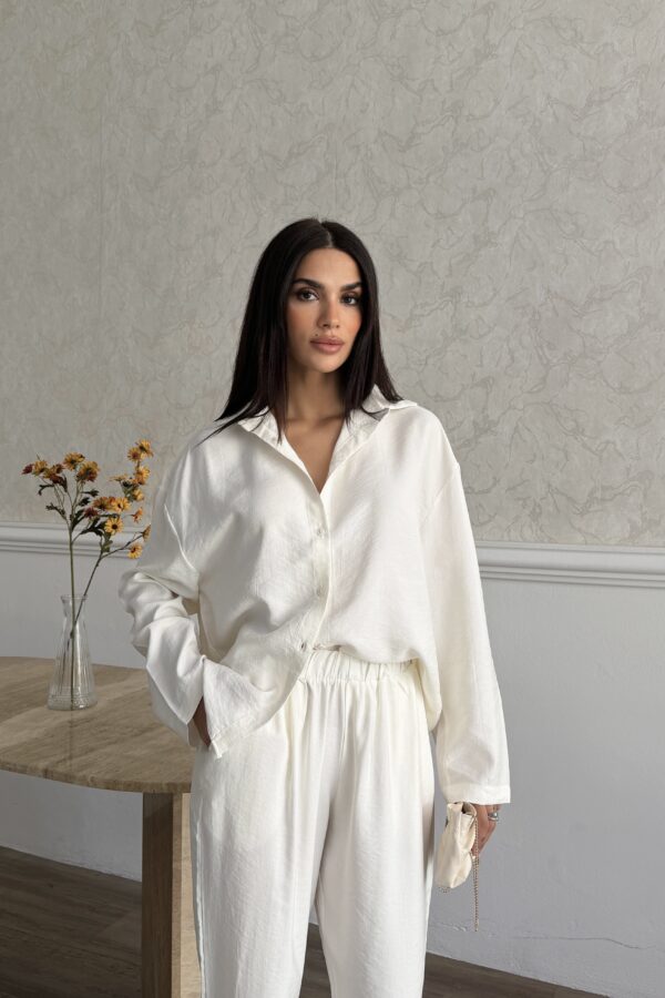 Linen Co-ord Set – Cream - Görsel 4