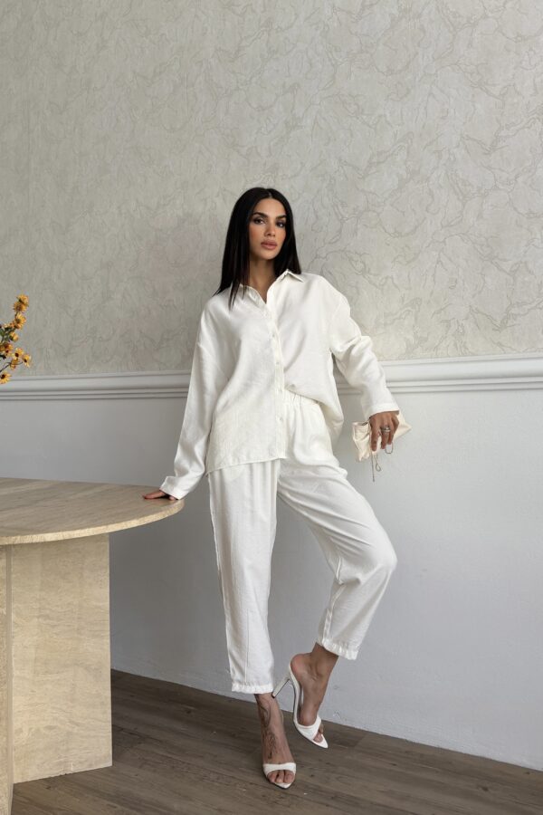 Linen Co-ord Set – Cream - Görsel 3