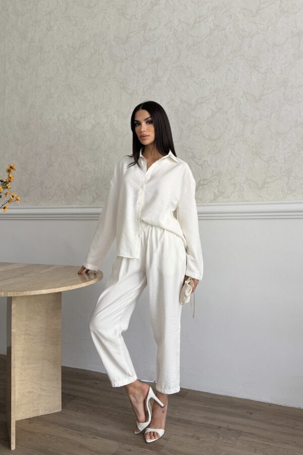 Linen Co-ord Set – Cream - Görsel 2